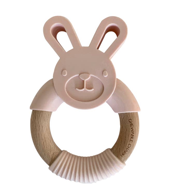 Bunny Silicone + Wood Teether