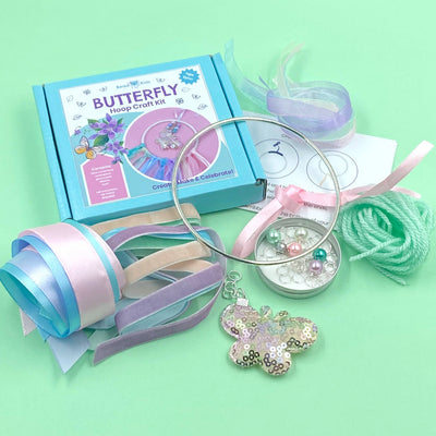 Butterfly Dreamcatcher Hoop Craft Kit for Children