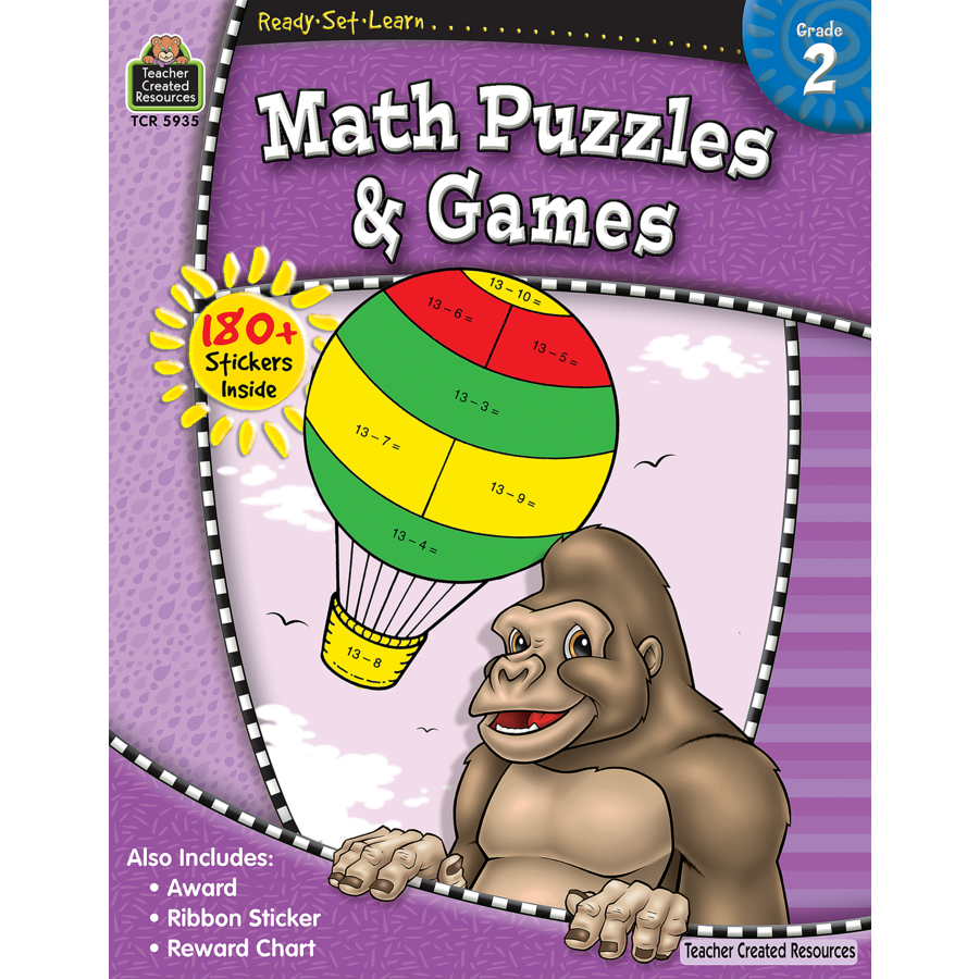 Ready-Set-Learn: Math Puzzles and Games Grade 2
