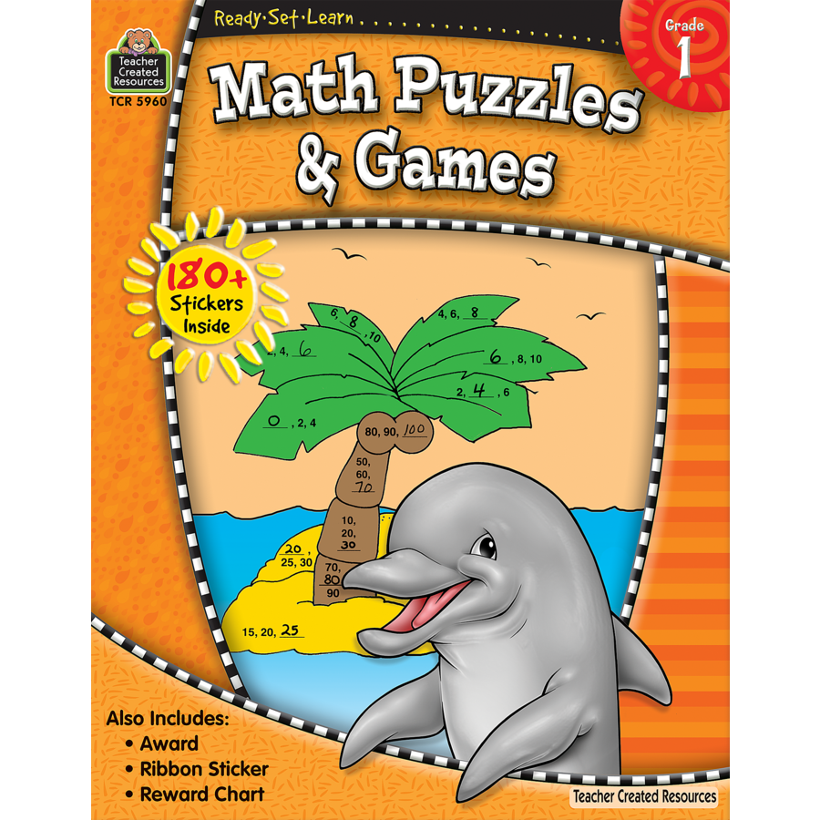 Ready-Set-Learn: Math Puzzles and Games Grade 1