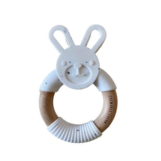 Bunny Silicone + Wood Teether