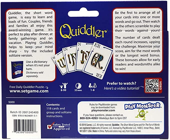 Queddle Quiddler Card Game – Constructive Fun Toys