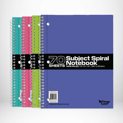 Sub Spiral Notebook One Subject 70