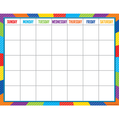 Playful Patterns Calendar Chart