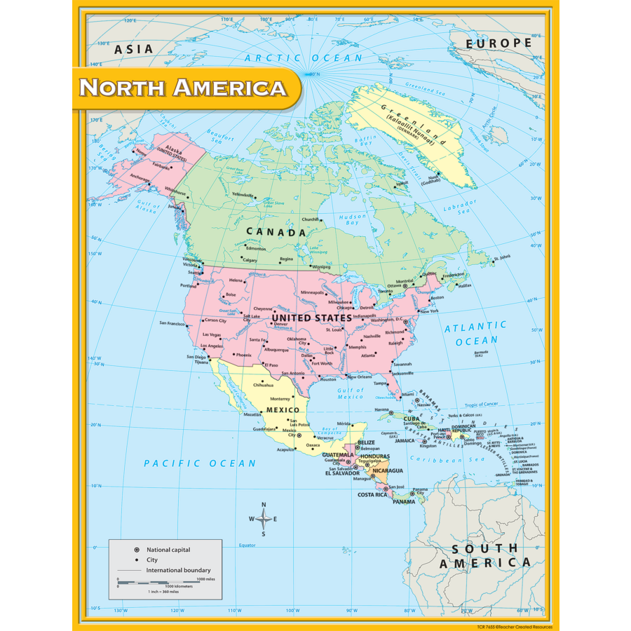 North America Map Chart