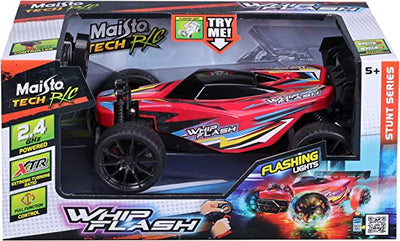 Maisto Tech R/C 2.4 GHz Whip Flash, Light-up Buggy Red