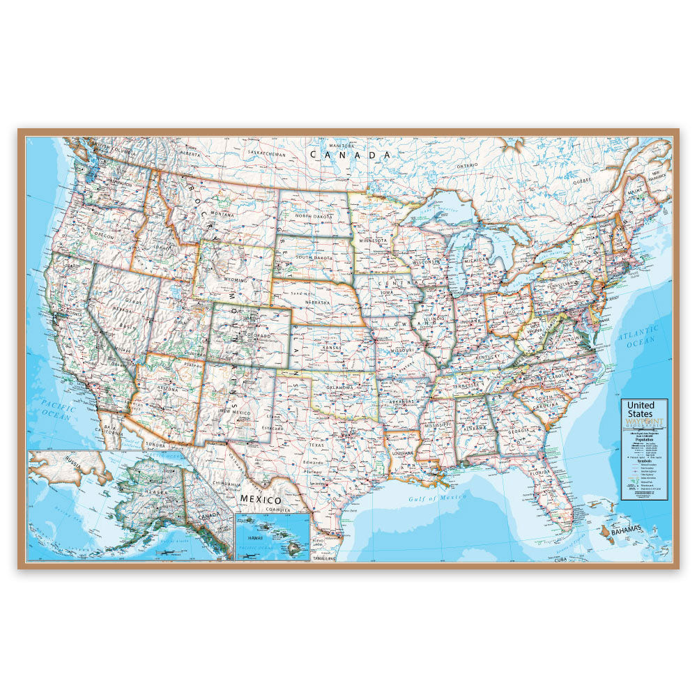 Contemporary United States Wall Map