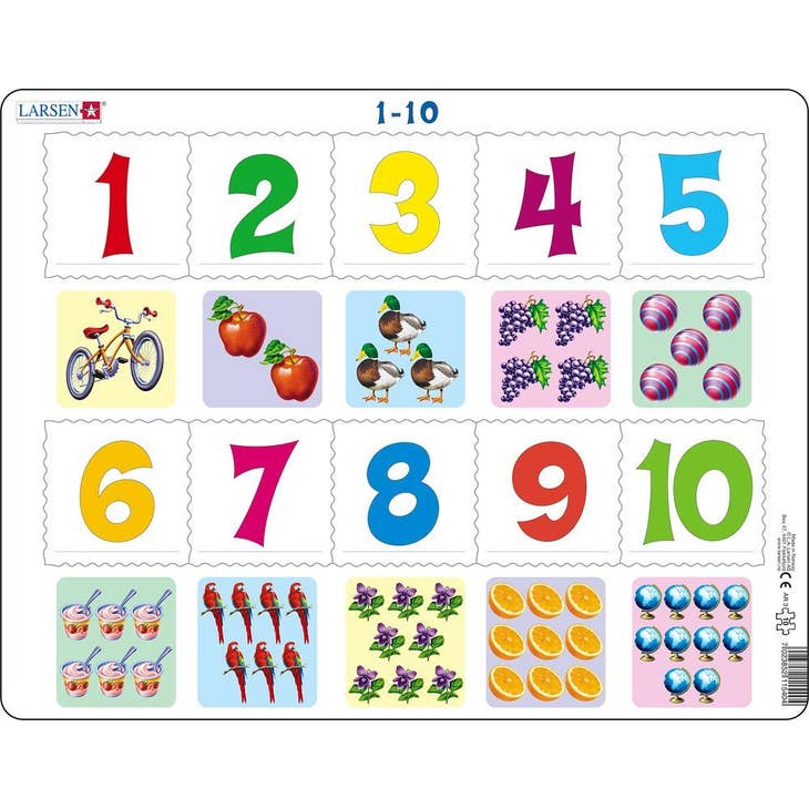 Counting 1-10 Educational 10 Piece Jigsaw Puzzle