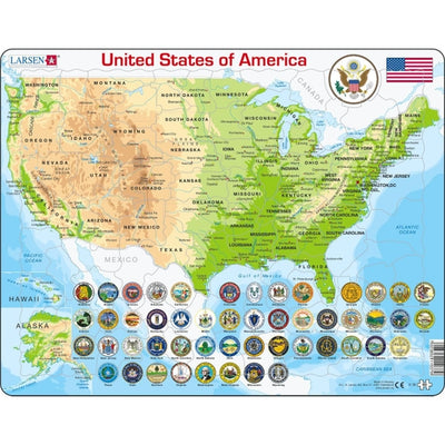 United States Map 90 Piece Children's Educational Puzzle