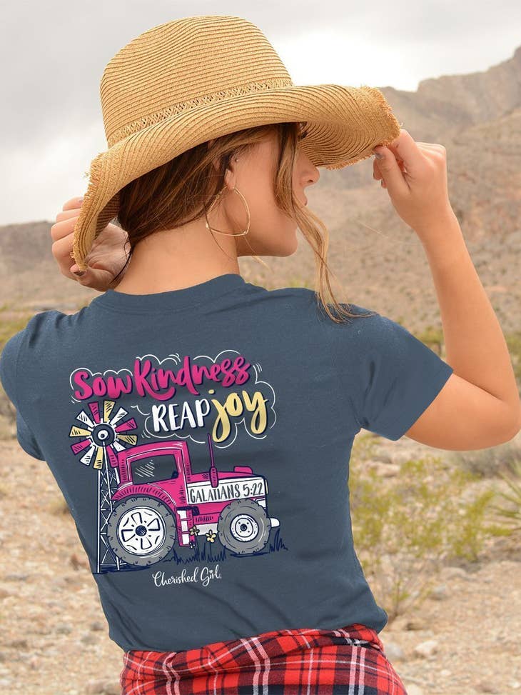 Cherished Girl Womens T-Shirt Tractor