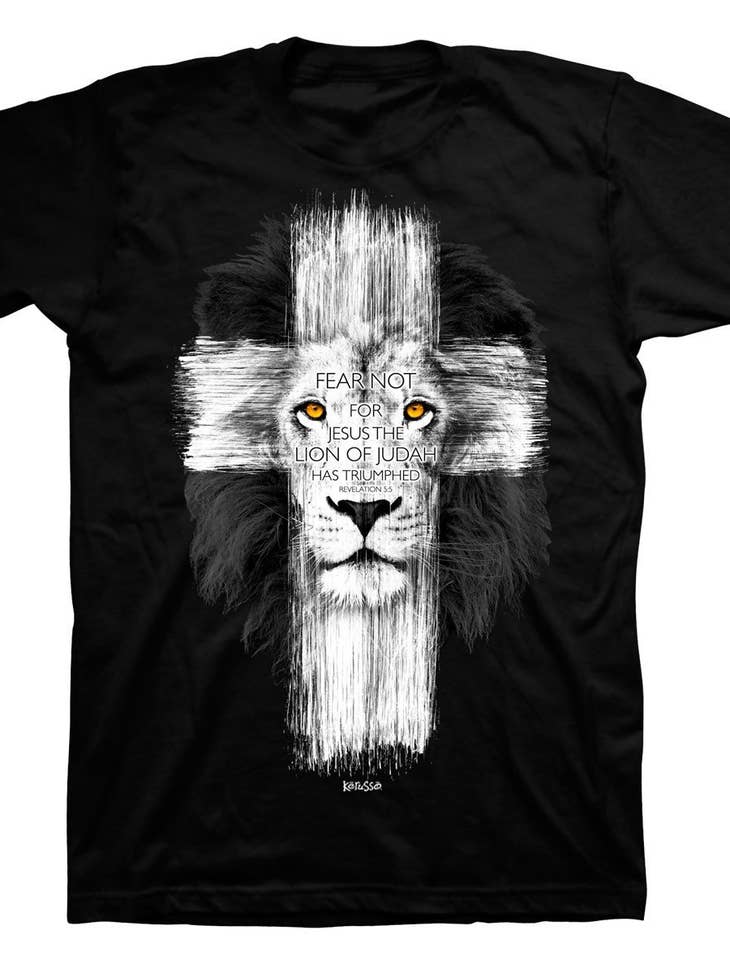 Kerusso Christian T-Shirt Lion Cross