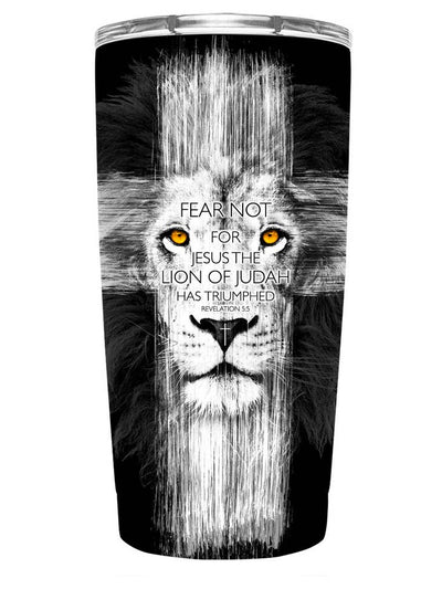 Kerusso Lion Cross 20 oz Stainless Steel Tumbler
