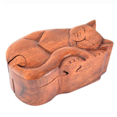 Sleeping Cat Puzzle Box