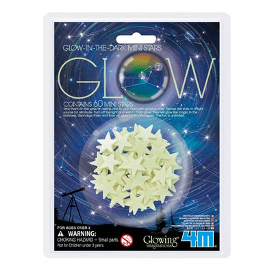 4M Glow-In-The-Dark Mini Stars Pack of 60 - Kids Room Décor