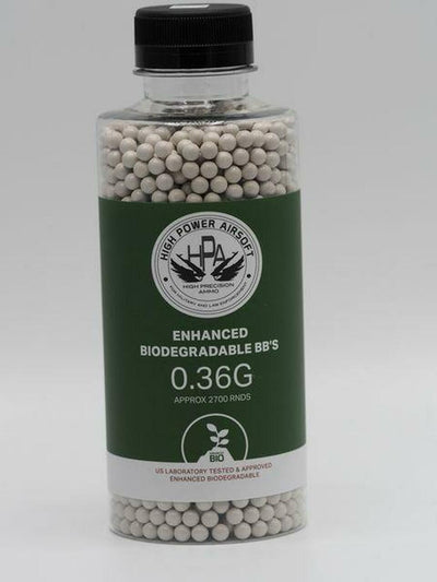 HPA 0.36 Biodegradable Airsoft BBs, 2700 Ct.