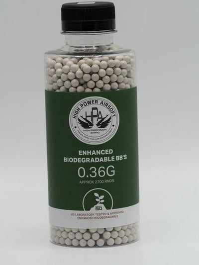 HPA 0.36 Biodegradable Airsoft BBs, 2700 Ct.